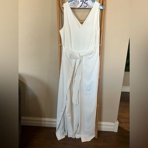 Antonio melani Asia v neck sleeveless split leg tie waist jumpsuit